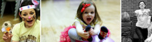 cute child enjoying herself